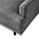 Sofá Salinas Gris 240x80cm Cuero Sintetico Ecológico de Un Puesto - SOFAS Y POLTRONAS | Bylmo