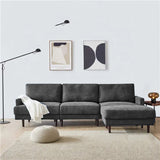 Sofá Salinas Gris 240x80cm Microfibra de Un Puesto - SOFAS Y POLTRONAS | Bylmo