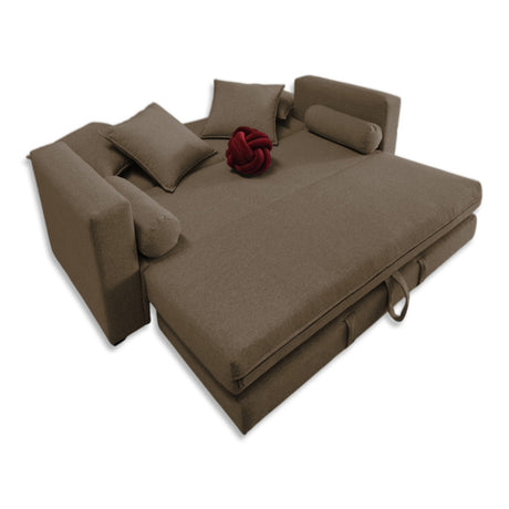 Sofá Cama Grand Class Café 180x90cm Microfibra de Un Puesto Reclinable con Reposapies - SOFAS Y POLTRONAS | Bylmo