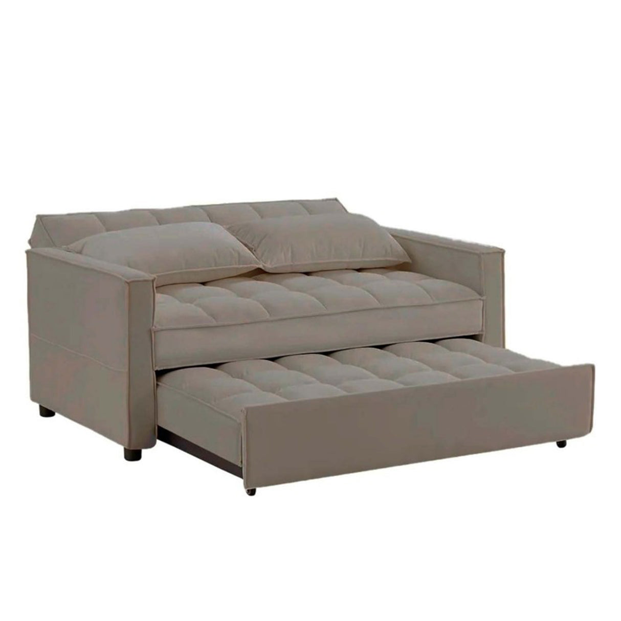 Sofá Cama Henies Gris 180x90cm Microfibra de Un Puesto Reclinable con Reposapies - SOFAS Y POLTRONAS | Bylmo
