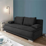 Sofá Cama Mikassa Negro 190x80cm Microfibra de Un Puesto Reclinable - SOFAS Y POLTRONAS | Bylmo