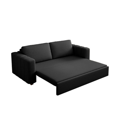 Sofá Cama Omitta Negro 200x80cm Microfibra de Un Puesto Reclinable - SOFAS Y POLTRONAS | Bylmo