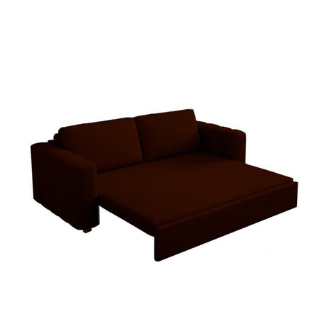 Sofá Cama Omitta Café 200x80cm Cuero Sintetico Ecológico de Un Puesto Reclinable - SOFAS Y POLTRONAS | Bylmo