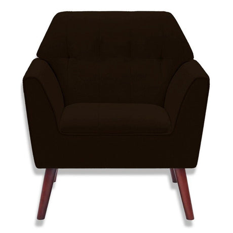 Silla Poltrona Over Café 81x81cm Cuero Sintetico Ecológico de Un Puesto - SOFAS Y POLTRONAS | Bylmo