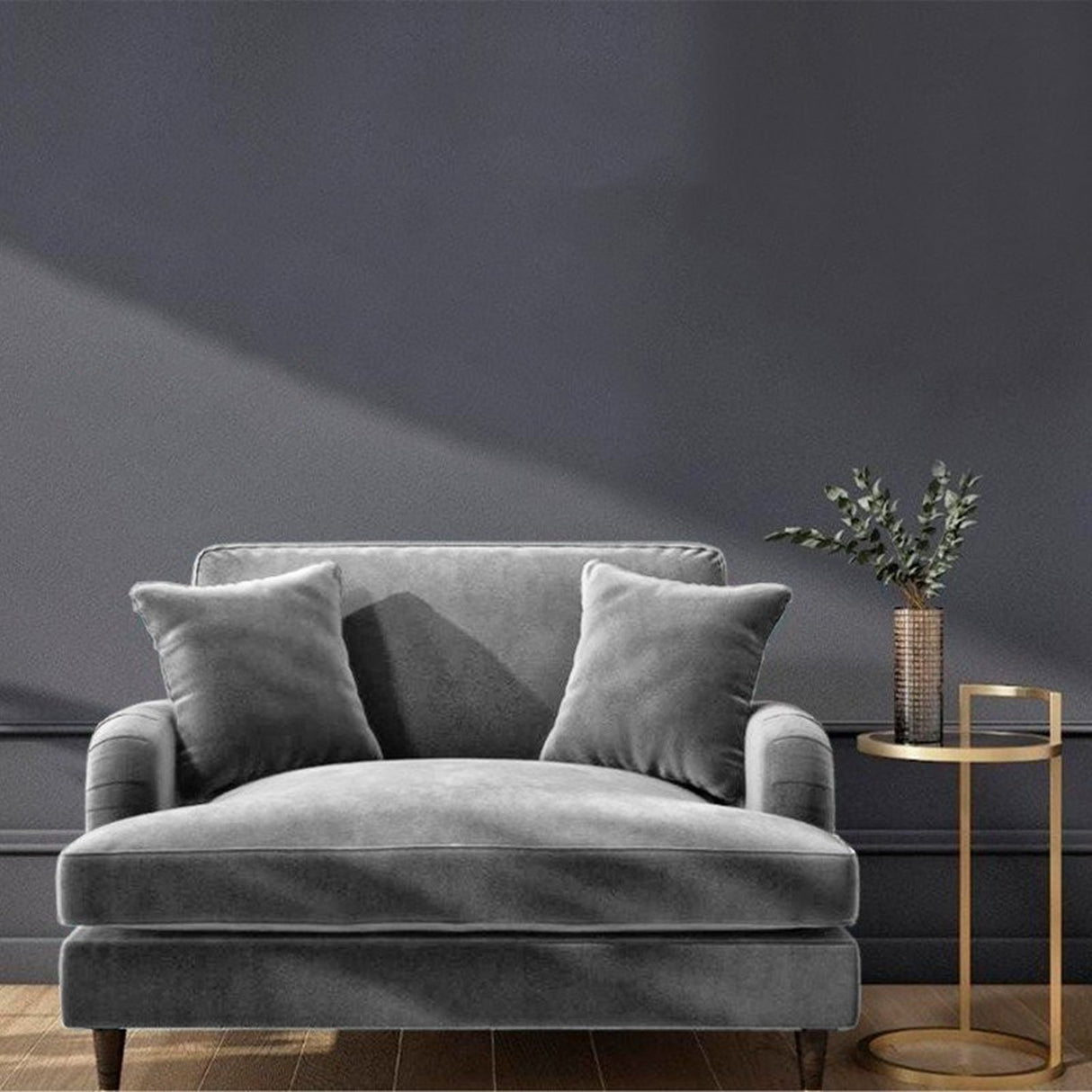 Silla Poltrona Cherpa Gris 120x85cm Microfibra de Un Puesto - SOFAS Y POLTRONAS | Bylmo