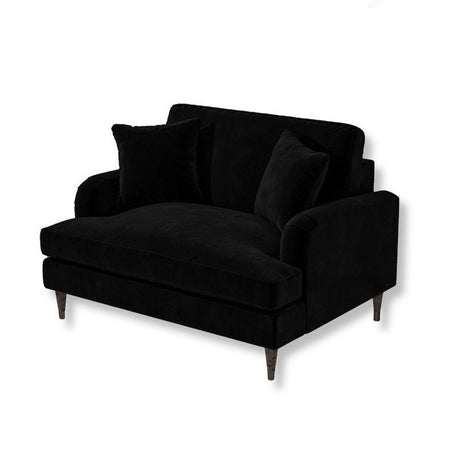 Silla Poltrona Cherpa Negro 120x85cm Cuero Sintetico Ecológico de Un Puesto - SOFAS Y POLTRONAS | Bylmo