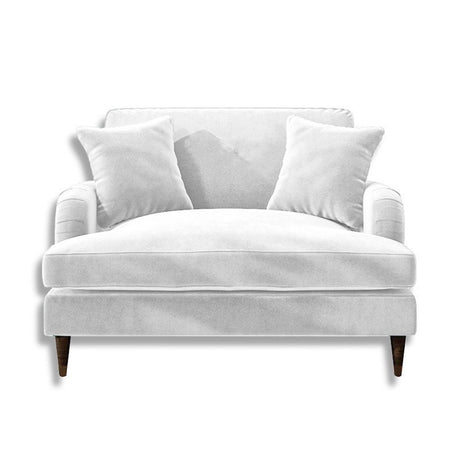 Silla Poltrona Cherpa Blanco 120x85cm Cuero Sintetico Ecológico de Un Puesto - SOFAS Y POLTRONAS | Bylmo