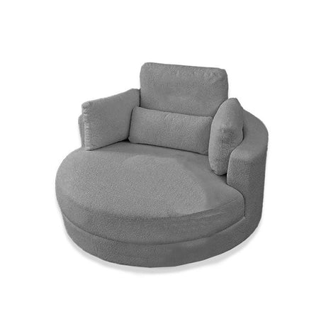 Silla Poltrona One Pice Gris 80x90cm Cuero Sintetico Ecológico de Un Puesto - SOFAS Y POLTRONAS | Bylmo