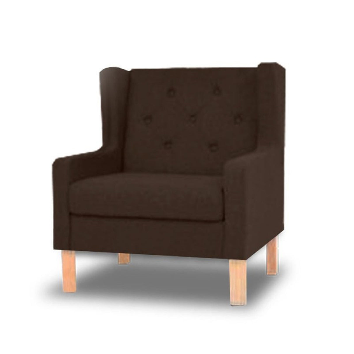 Silla Poltrona Bailey Café 90x90cm Microfibra de Un Puesto - SOFAS Y POLTRONAS | Bylmo