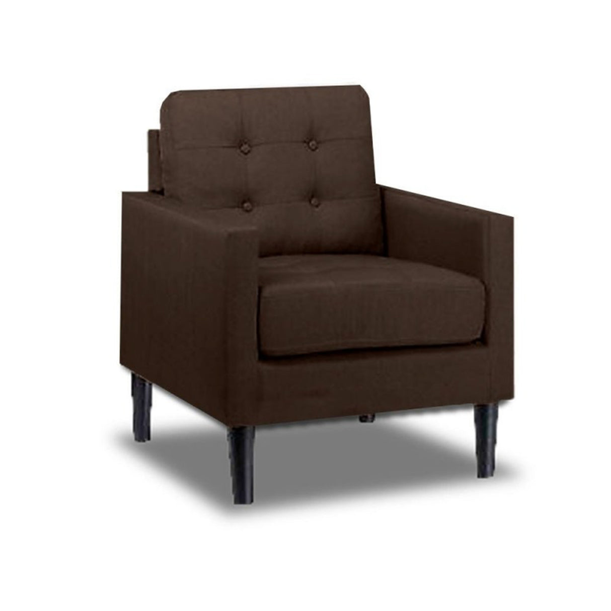 Silla Poltrona Boss Café 90x90cm Cuero Sintetico Ecológico de Un Puesto - SOFAS Y POLTRONAS | Bylmo