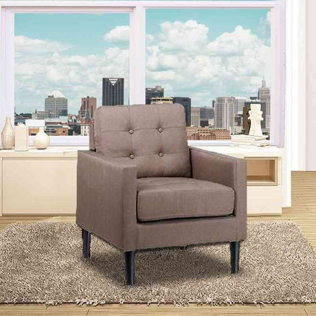 Silla Poltrona Boss Café 90x90cm Microfibra de Un Puesto - SOFAS Y POLTRONAS | Bylmo