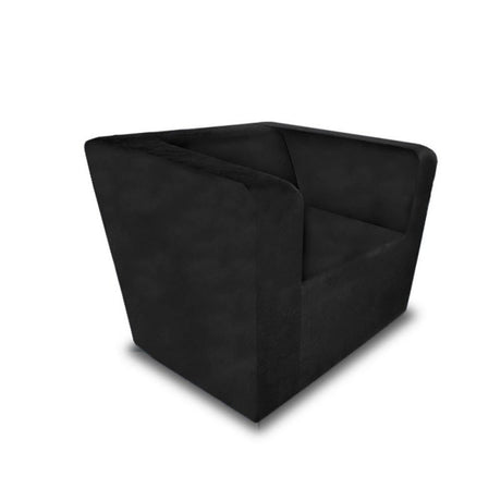 Silla Poltrona West Negro 90x90cm Cuero Sintetico Ecológico de Un Puesto - SOFAS Y POLTRONAS | Bylmo