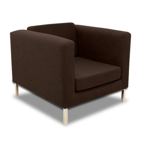 Silla Poltrona Warren Café 90x90cm Cuero Sintetico Ecológico de Un Puesto - SOFAS Y POLTRONAS | Bylmo