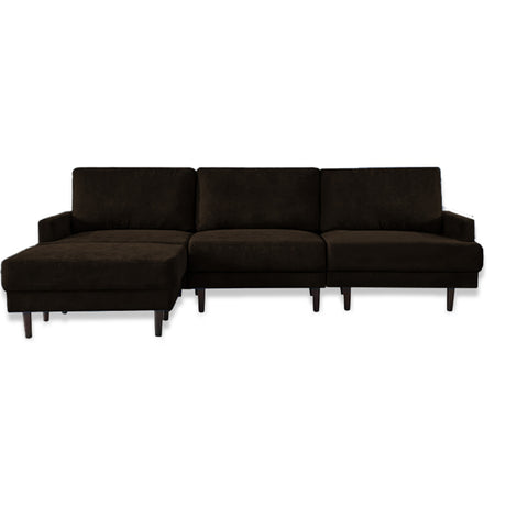 Sofá Salinas Café 240x80cm Microfibra de Un Puesto - SOFAS Y POLTRONAS | Bylmo