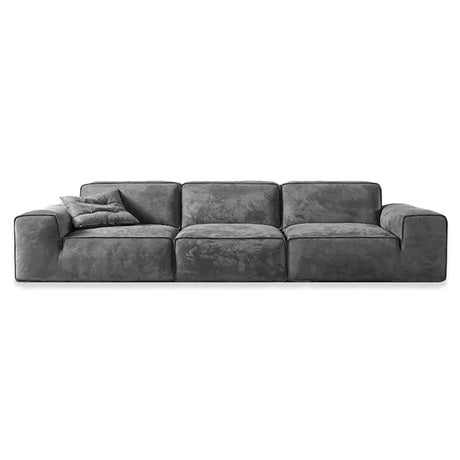 Sofá Chopper Gris 300x80cm Microfibra de Un Puesto - SOFAS Y POLTRONAS | Bylmo