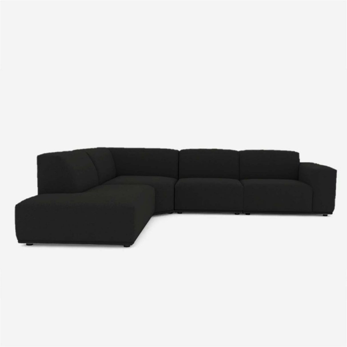 Sofá Hera Negro 260x80cm Microfibra de Cuatro Puestos - SOFAS Y POLTRONAS | Bylmo