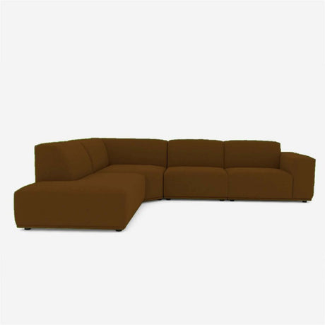 Sofá Hera Café 260x80cm Cuero Sintetico Ecológico de Cuatro Puestos - SOFAS Y POLTRONAS | Bylmo