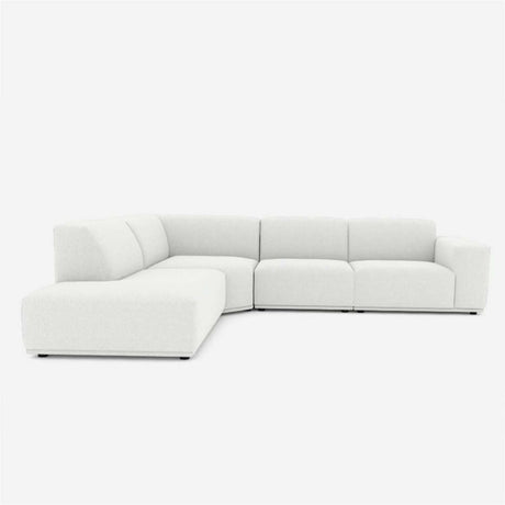Sofá Hera Blanco 260x80cm Cuero Sintetico Ecológico de Cuatro Puestos - SOFAS Y POLTRONAS | Bylmo