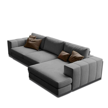 Sofá Hipnos Gris 260x90cm Cuero Sintetico Ecológico de Dos Puestos - SOFAS Y POLTRONAS | Bylmo