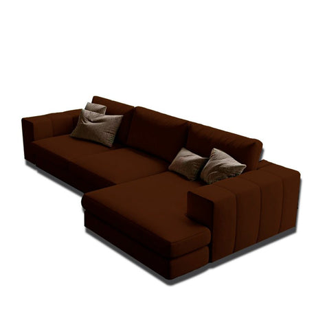 Sofá Hipnos Café 260x90cm Cuero Sintetico Ecológico de Dos Puestos - SOFAS Y POLTRONAS | Bylmo