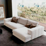 Sofá Hipnos Blanco 260x90cm Cuero Sintetico Ecológico de Dos Puestos - SOFAS Y POLTRONAS | Bylmo