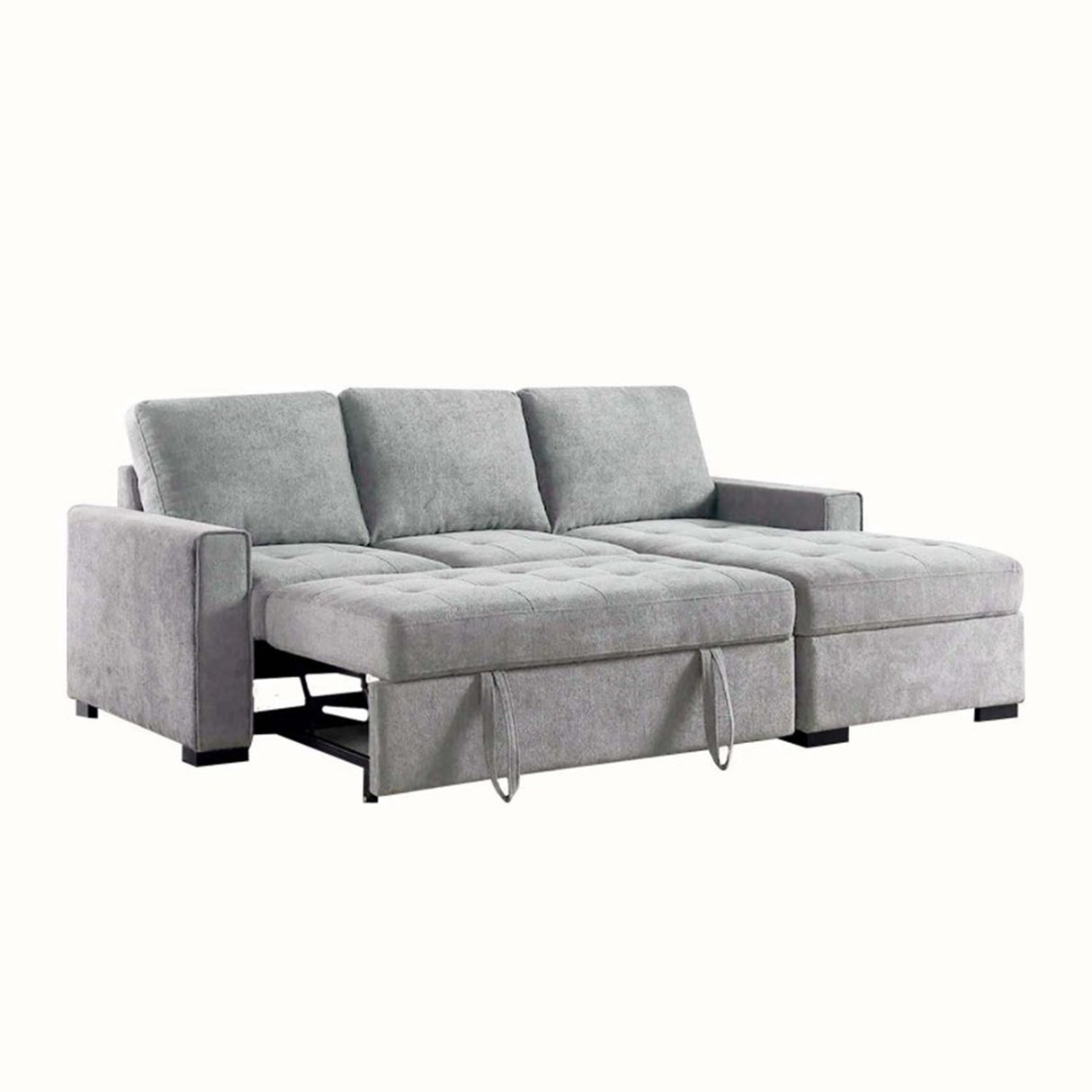 Sofá Sinagoga Gris 260x80cm Microfibra de Dos Puestos - SOFAS Y POLTRONAS | Bylmo