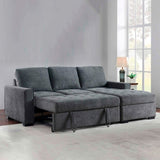 Sofá Sinagoga Gris 260x80cm Microfibra de Dos Puestos - SOFAS Y POLTRONAS | Bylmo