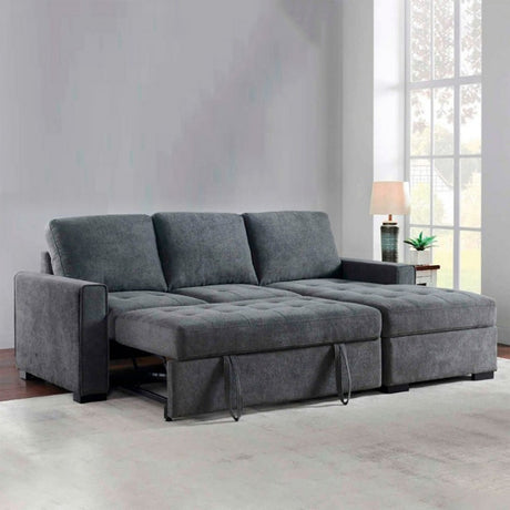 Sofá Sinagoga Gris 260x80cm Microfibra de Dos Puestos - SOFAS Y POLTRONAS | Bylmo