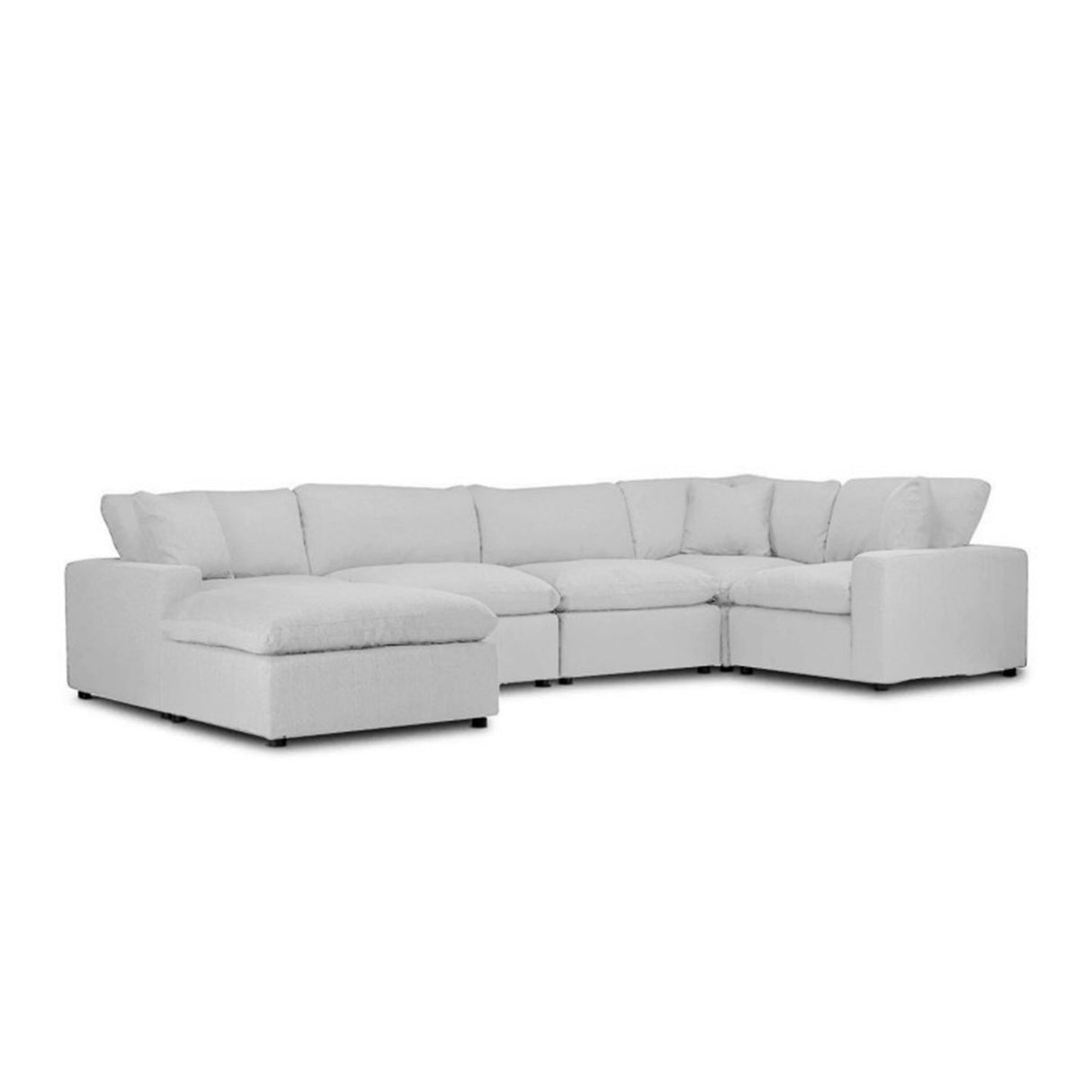 Sofá Minerva Blanco 280x90cm Microfibra de Cuatro Puestos - SOFAS Y POLTRONAS | Bylmo