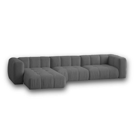 Sofá Salento Gris 260x80cm Cuero Sintetico Ecológico de Tres Puestos - SOFAS Y POLTRONAS | Bylmo