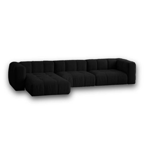 Sofá Salento Negro 260x80cm Microfibra de Tres Puestos - SOFAS Y POLTRONAS | Bylmo