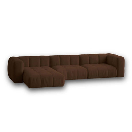 Sofá Salento Café 260x80cm Cuero Sintetico Ecológico de Tres Puestos - SOFAS Y POLTRONAS | Bylmo