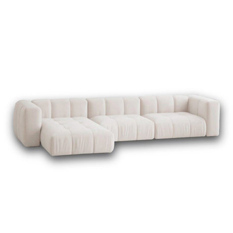 Sofá Salento Blanco 260x80cm Cuero Sintetico Ecológico de Tres Puestos - SOFAS Y POLTRONAS | Bylmo