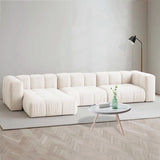 Sofá Salento Blanco 260x80cm Microfibra de Tres Puestos - SOFAS Y POLTRONAS | Bylmo