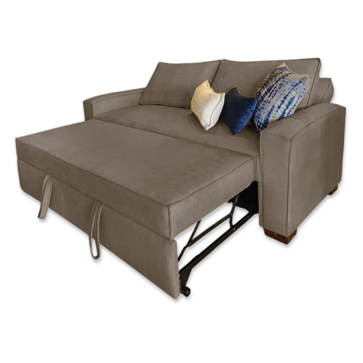 Sofá Cama Majestic Café 180x90cm Cuero Sintetico Ecológico de Un Puesto Reclinable con Reposapies - SOFAS Y POLTRONAS | Bylmo