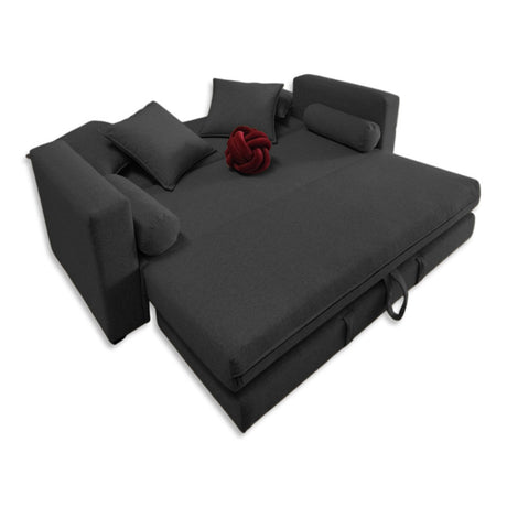 Sofá Cama Grand Class Negro 180x90cm Microfibra de Un Puesto Reclinable con Reposapies - SOFAS Y POLTRONAS | Bylmo