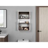 Ahorrador de Espacio Eco Blanco y Milan 45x75.3cm Flotante con Dos Entrepaños - OTROS MUEBLES PARA BANHO | Bylmo