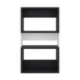 Ahorrador de Espacio Eco Blanco y Wengue 45x75.3cm Flotante con Dos Entrepaños - OTROS MUEBLES PARA BANHO | Bylmo