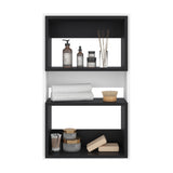 Ahorrador de Espacio Eco Blanco y Wengue 45x75.3cm Flotante con Dos Entrepaños - OTROS MUEBLES PARA BANHO | Bylmo