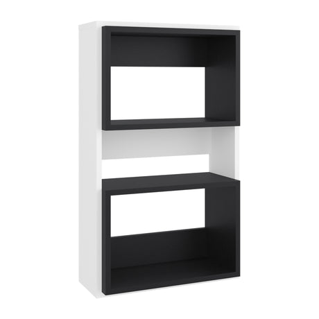 Ahorrador de Espacio Eco Blanco y Wengue 45x75.3cm Flotante con Dos Entrepaños - OTROS MUEBLES PARA BANHO | Bylmo