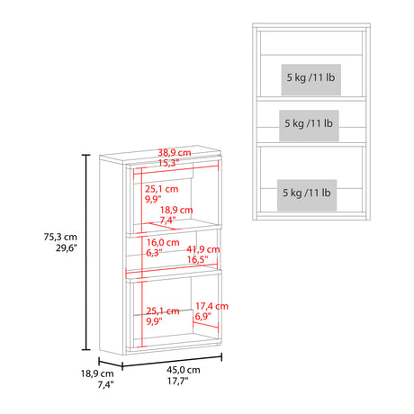 Ahorrador de Espacio Eco Wengue y Fresno Europeo 45x75.3cm Flotante con Dos Entrepaños - OTROS MUEBLES PARA BANHO | Bylmo