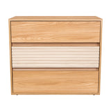 Cajonera Wanda Fresno Europeo y Roble Natural 80x71.3cm de Tres Hileras con Tres Cajones - CAJONERAS Y COMODAS | Bylmo