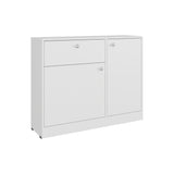 Cómoda Praga Blanco 100x80cm de Dos Hileras con Un Cajón y con Espacio para TV - CAJONERAS Y COMODAS | Bylmo