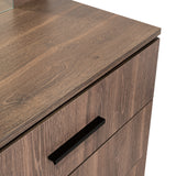 Cómoda Praga Milan 63x151cm de Cuatro Hileras con Tres Cajones con Espacio para Tv y con Espejo - CAJONERAS Y COMODAS | Bylmo