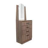 Cómoda Praga Milan 63x151cm de Cuatro Hileras con Tres Cajones con Espacio para Tv y con Espejo - CAJONERAS Y COMODAS | Bylmo
