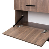 Cómoda Praga Milan 63x151cm de Cuatro Hileras con Tres Cajones con Espacio para Tv y con Espejo - CAJONERAS Y COMODAS | Bylmo