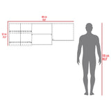 Mueble Superior de Cocina Boreal Blanco Fresno 180x62cm con Tres Puertas y con Locero - MUEBLES SUPERIORES DE COCINA | Bylmo
