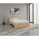 Base Cama Wanda Fresno Europeo y Roble Natural 156.2x77.4cm para Colchón Doble 140 X 190 Cm y con Cabecero - CAMAS | Bylmo