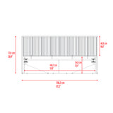Base Cama Wanda Fresno Europeo y Roble Natural 156.2x77.4cm para Colchón Doble 140 X 190 Cm y con Cabecero - CAMAS | Bylmo