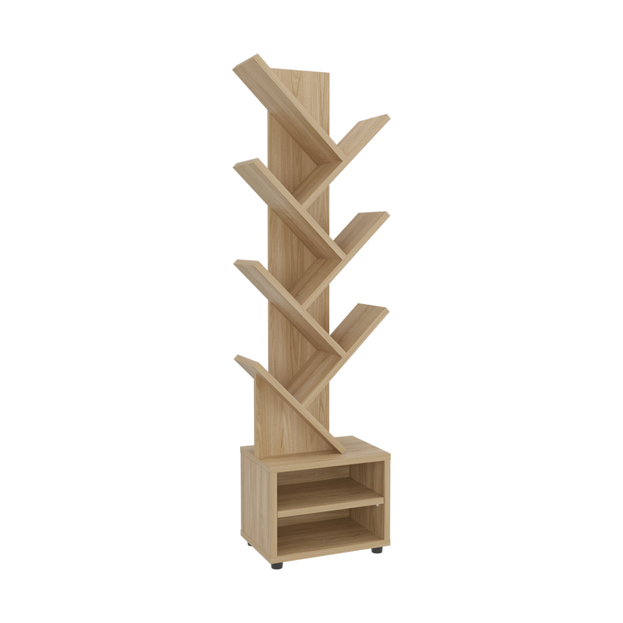 Biblioteca Kingstree Fresno 30.5x161.1cm Escalera con Ocho Compartimientos - BIBLIOTECAS Y ESTANTERIAS | Bylmo